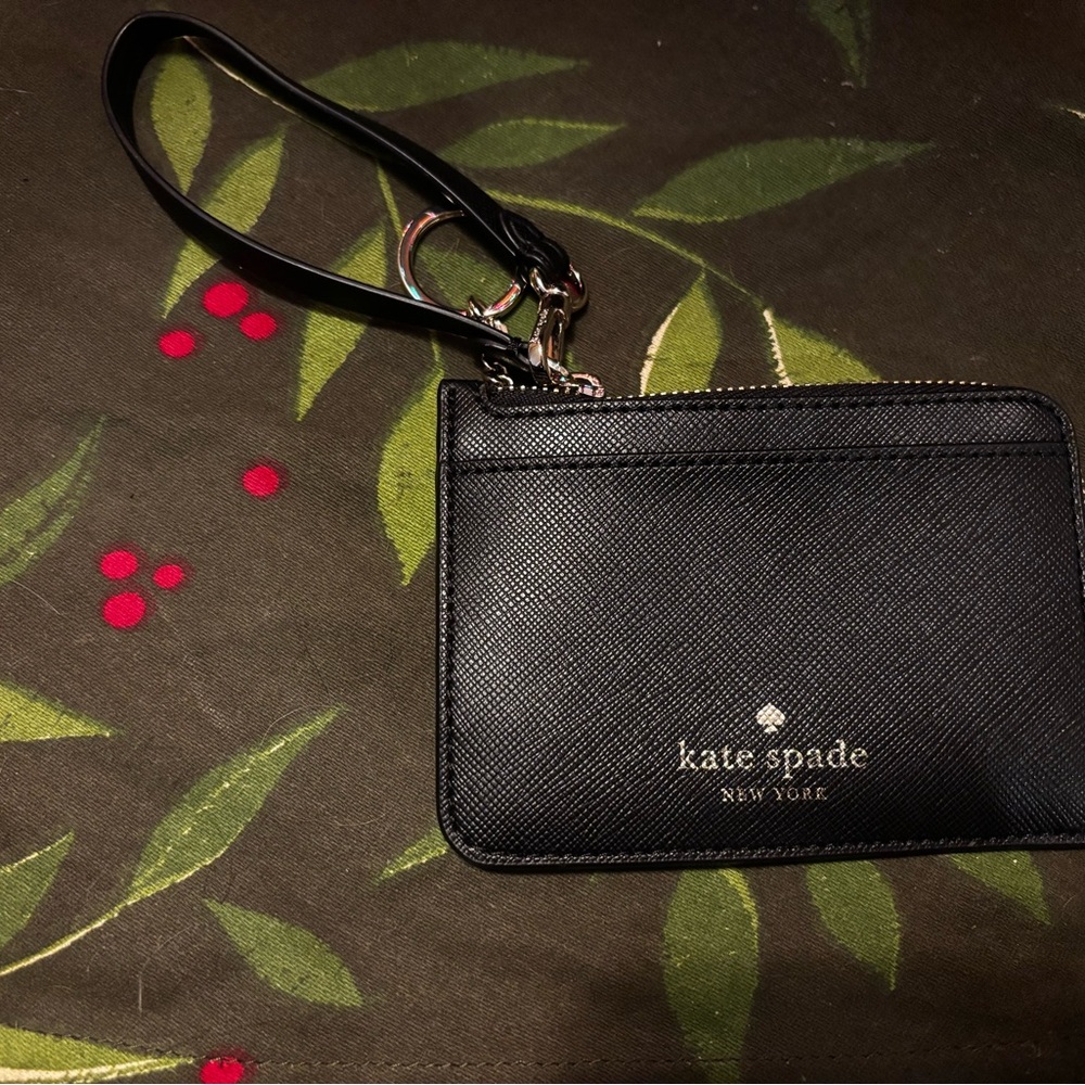 Kate Spade Black Leather Wristlet